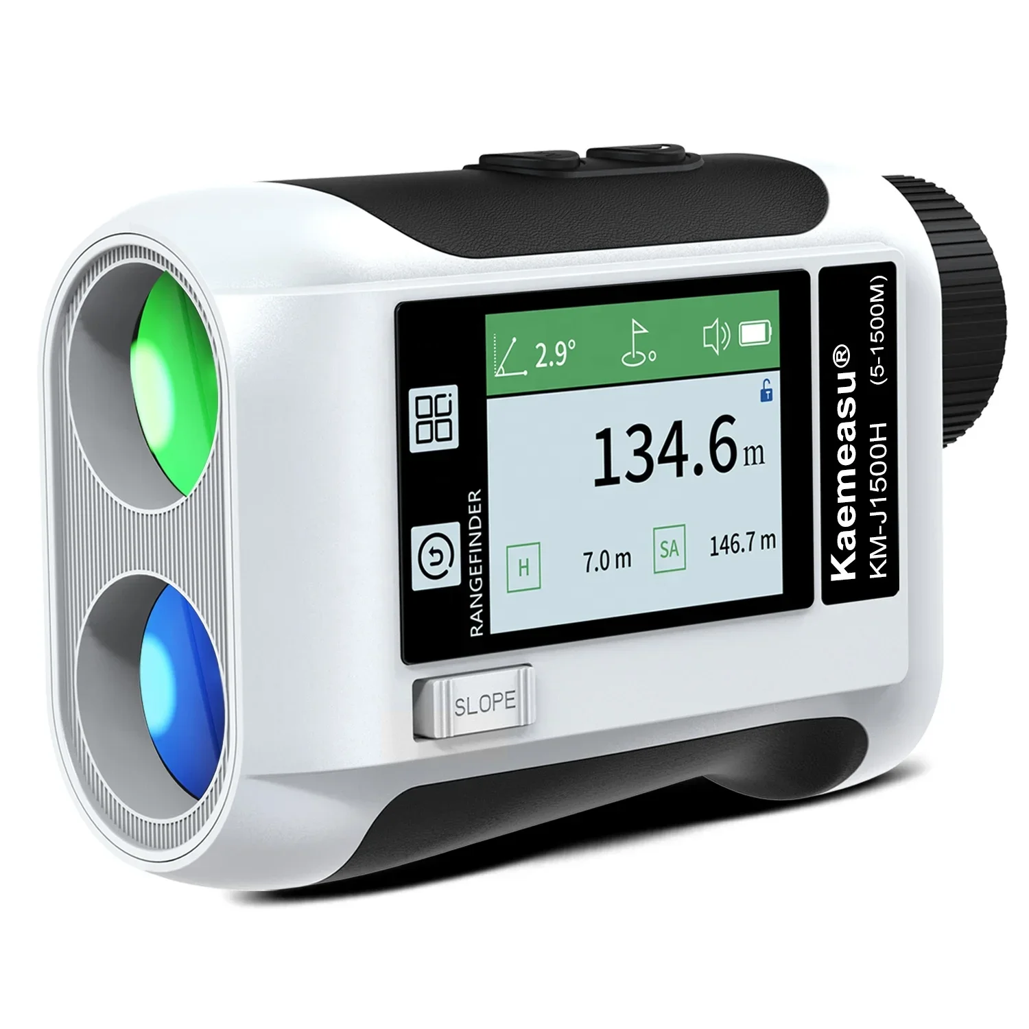 Rangefinder Laser Golf - Verbesserter LCD-Bildschirm Golf Sport Laser-Entfernungsmesser 1500m