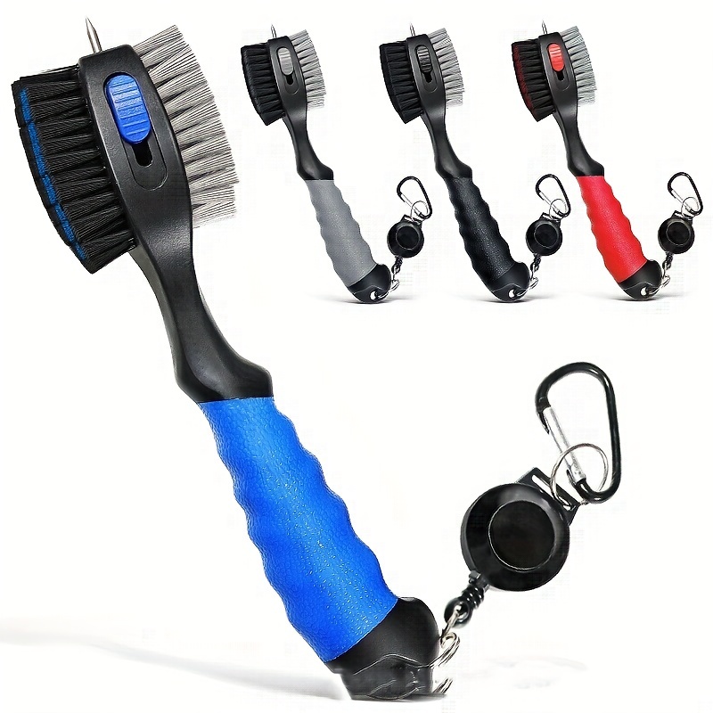 Golf Equipment To Improve Your Game - Golfschläger-Reinigungsbürste, Rillenreiniger, einziehbare Bürste mit großem