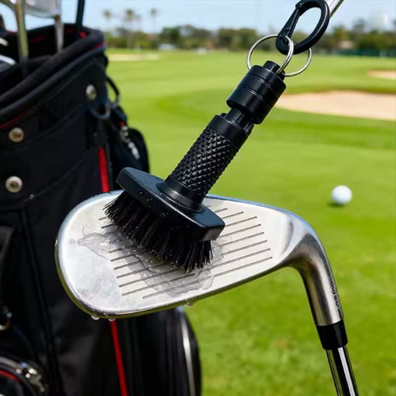 Golf Equipment To Improve Your Game - Golfschläger-Reinigungsbürste, Rillenreiniger, Mini-Golfschlägerbürste, magnetisches Schnellverschluss-Golfzubehör